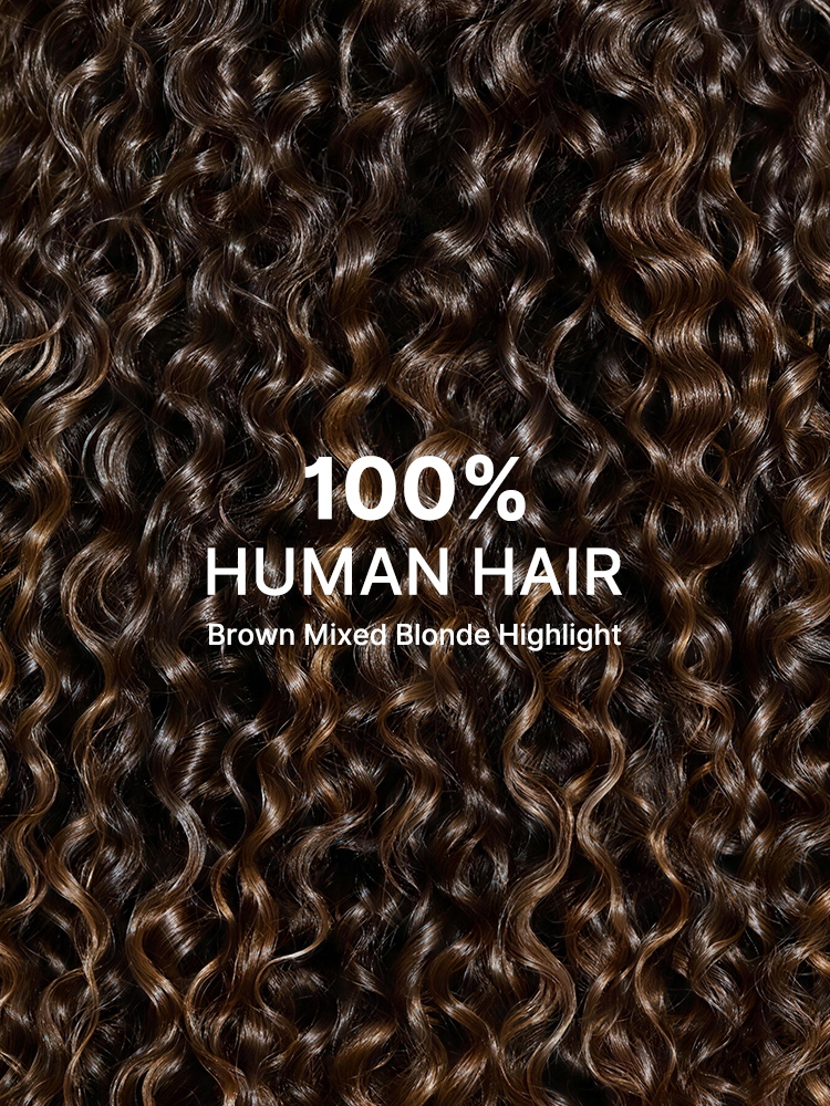 Luvme All-Day Comfort Wig 200% Density Brown Ombre Kinky Curly PartingMax Glueless 7x6 Closure HD Lace Wig Pre-Cut Lace