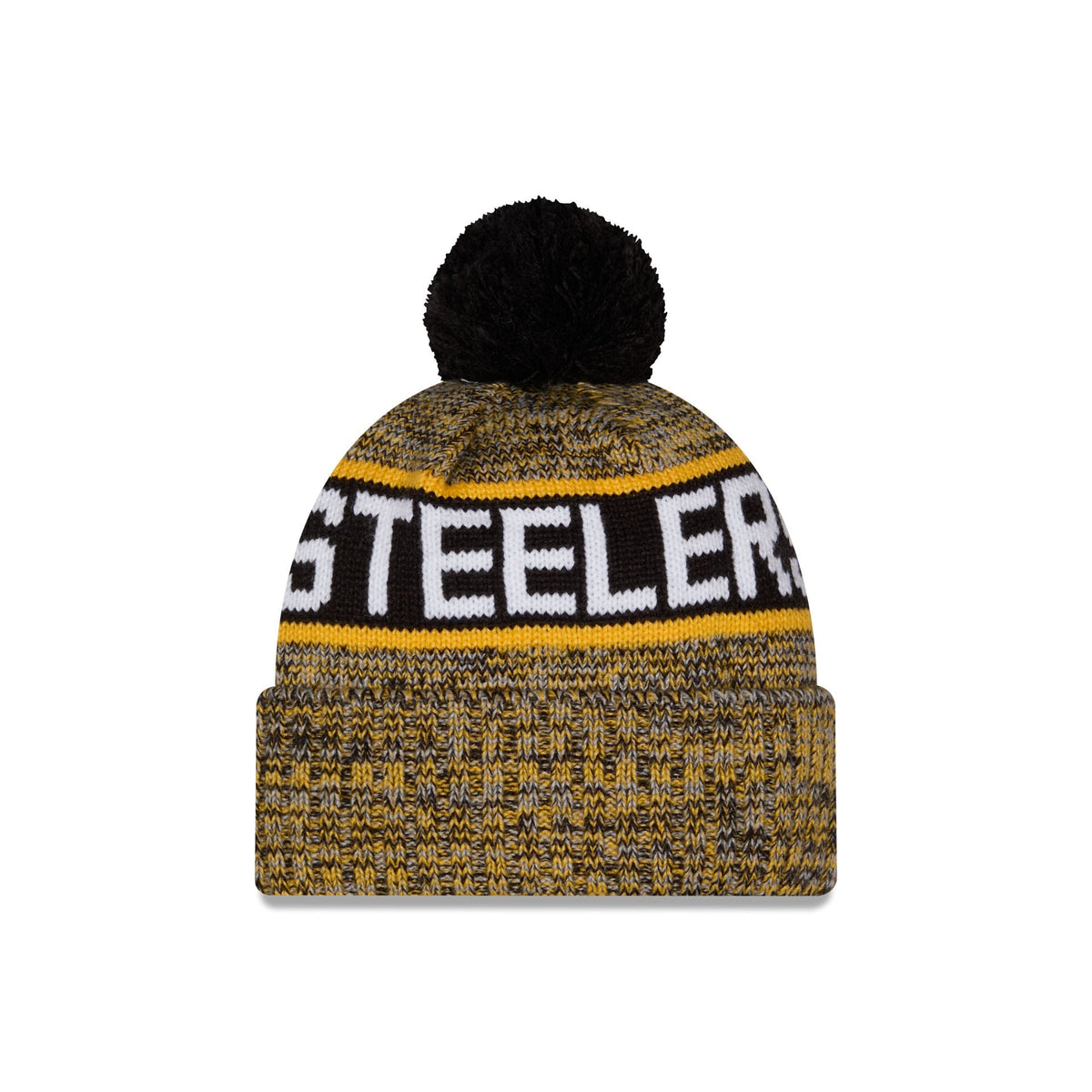 Pittsburgh Steelers Tri Color Pom Knit Hat