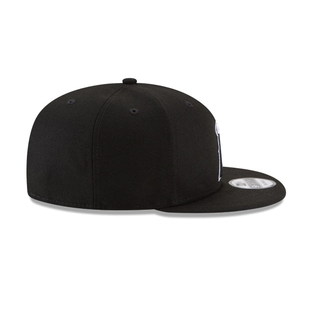Los Angeles Angels Basic Black and White 9FIFTY Snapback Hat