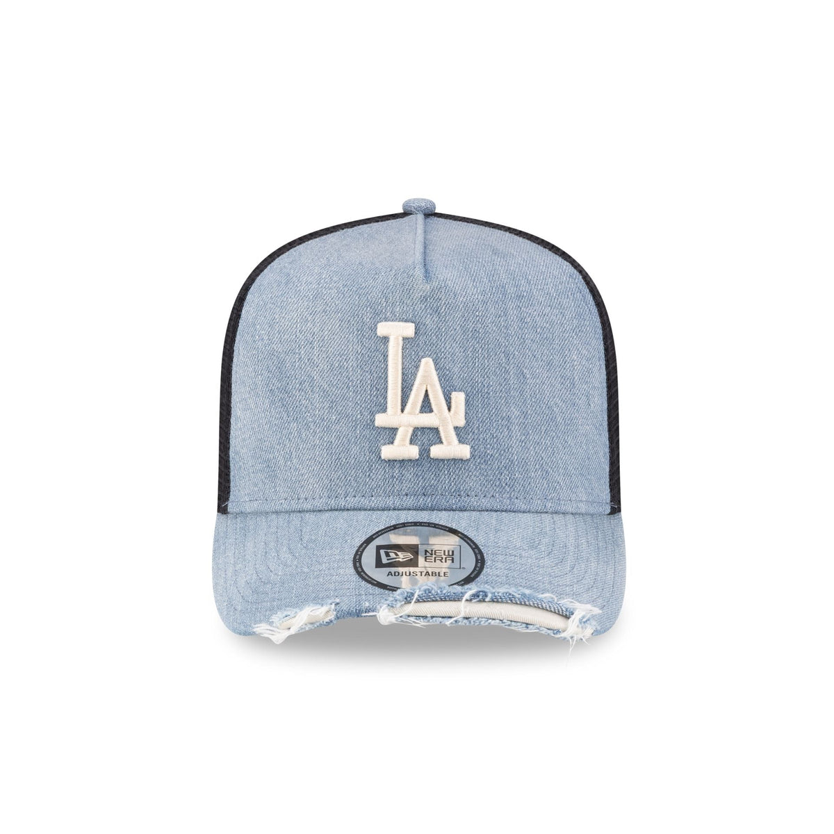 Los Angeles Dodgers Distressed Denim 9FORTY A-Frame Trucker Hat