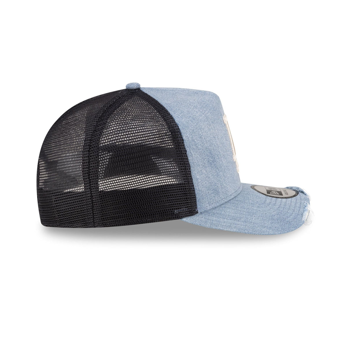 Los Angeles Dodgers Distressed Denim 9FORTY A-Frame Trucker Hat