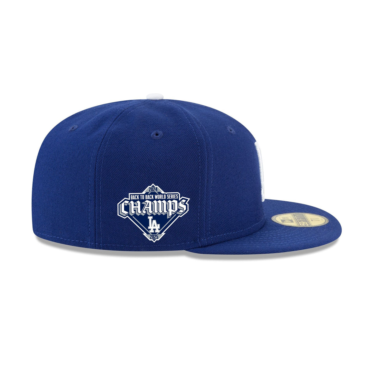 Los Angeles Dodgers 2025 World Series Champions Back to Back Patch 59FIFTY Fitted Hat