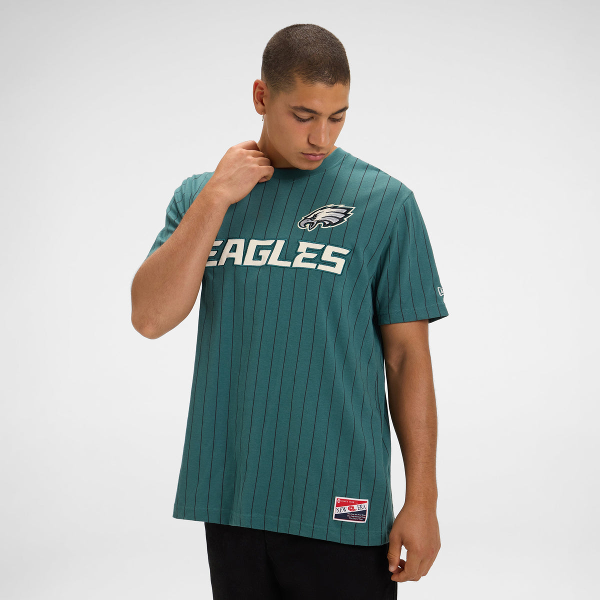 Denver Broncos Throwback Retro Pinstripe T-Shirt