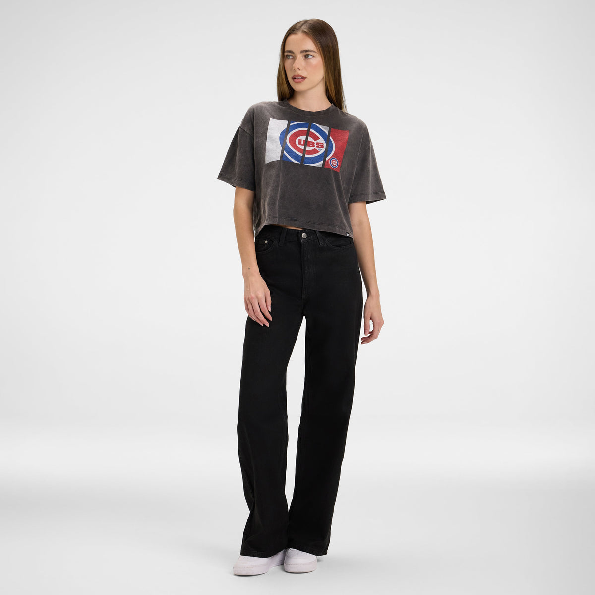 Las Vegas Raiders Sport Night Black Cropped Women's T-Shirt
