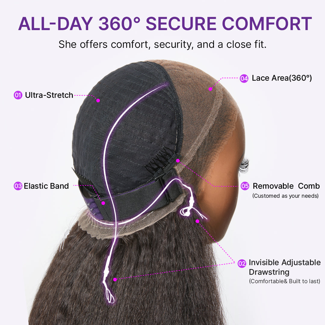 MyOwn-Fit™ 360 HD Lace Body Wave Wig Flexi-Fit Invisi Wig Pre-Cut Lace Natural Hairline