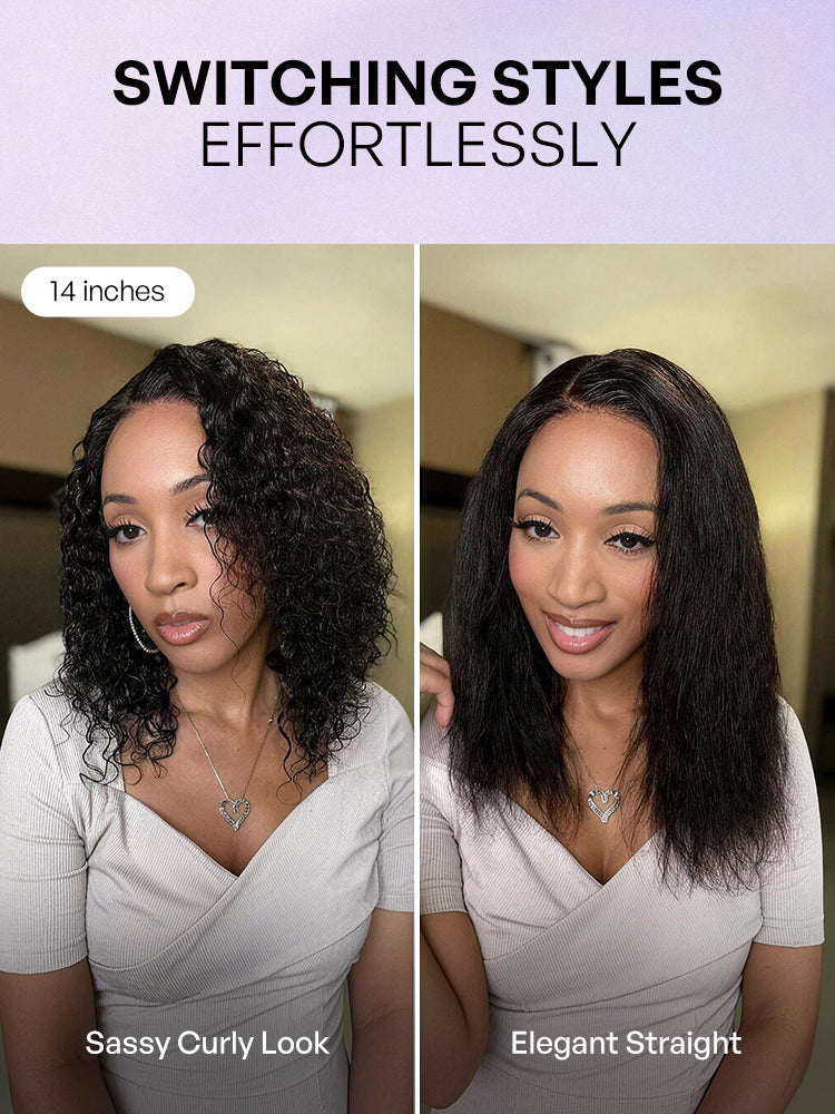 Wet and Wavy 5x5 Closure Pre-Cut Lace Water Wave Wig Glueless Side Part Human Hair Wig