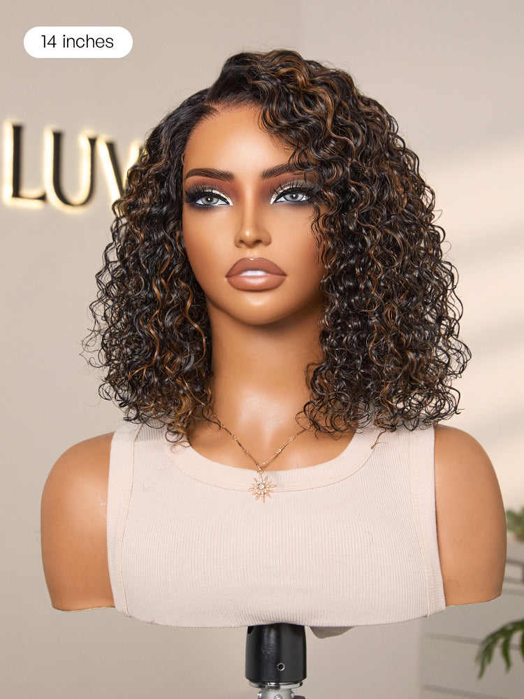 Wet and Wavy 5x5 Closure Pre-Cut Lace Water Wave Wig Glueless Side Part Human Hair Wig