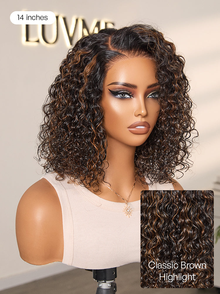 Wet and Wavy 5x5 Closure Pre-Cut Lace Water Wave Wig Glueless Side Part Human Hair Wig