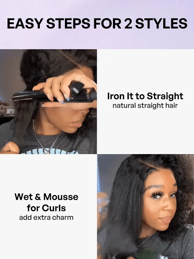 Wet and Wavy 5x5 Closure Pre-Cut Lace Water Wave Wig Glueless Side Part Human Hair Wig