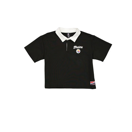 Pittsburgh Steelers Throwback Women's Cropped Polo