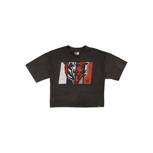 Chicago Bears Sport Night Black Cropped Women's T-Shirt