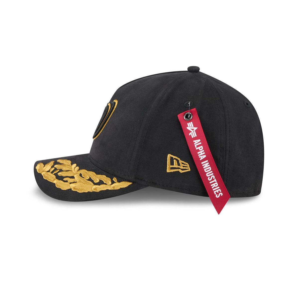 Alpha Industries x Washington Nationals Black 9FORTY M-Crown A-Frame Snapback Hat