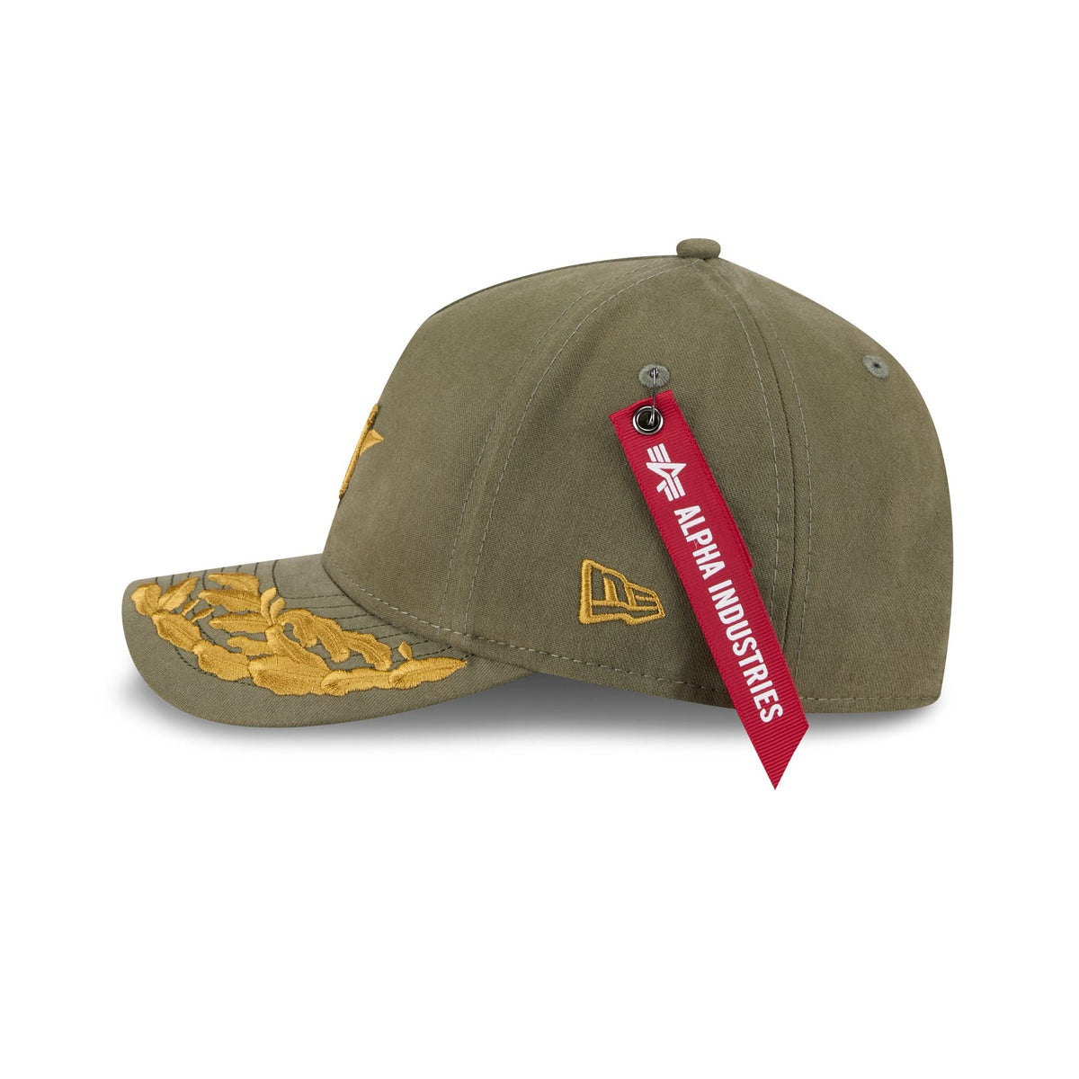 Alpha Industries x Houston Astros Olive Green 9FORTY M-Crown A-Frame Snapback Hat