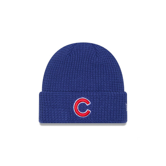 Chicago Cubs Waffle Stitch Knit Beanie Hat