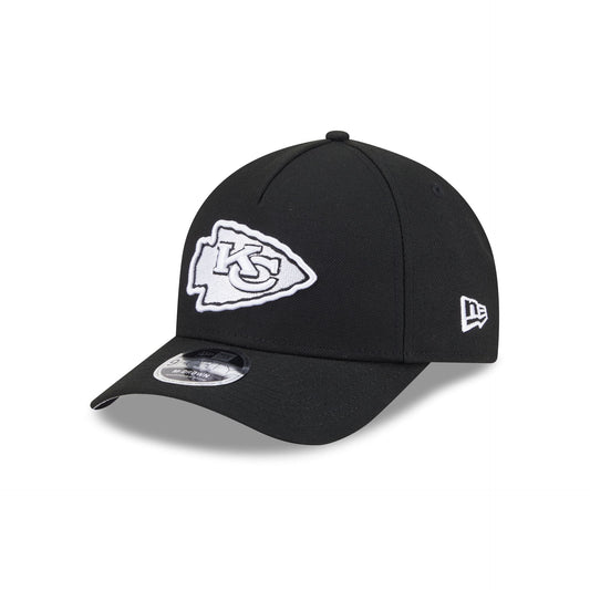 Kansas City Chiefs Black & White 9FORTY M-Crown A-Frame Snapback Hat