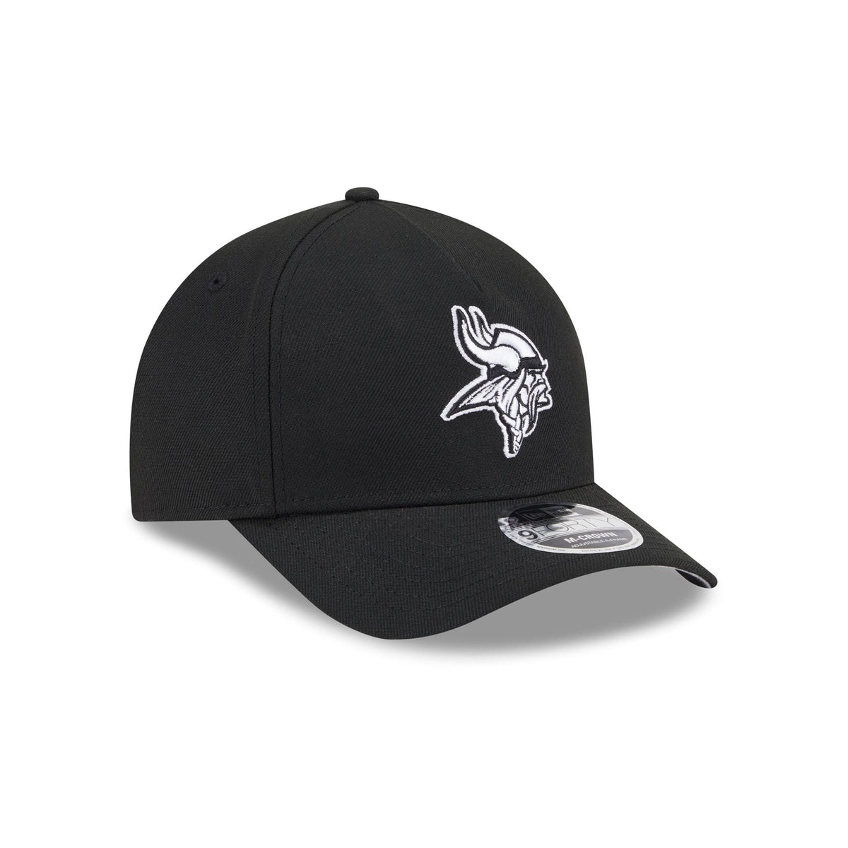 Minnesota Vikings Black & White 9FORTY M-Crown A-Frame Snapback Hat