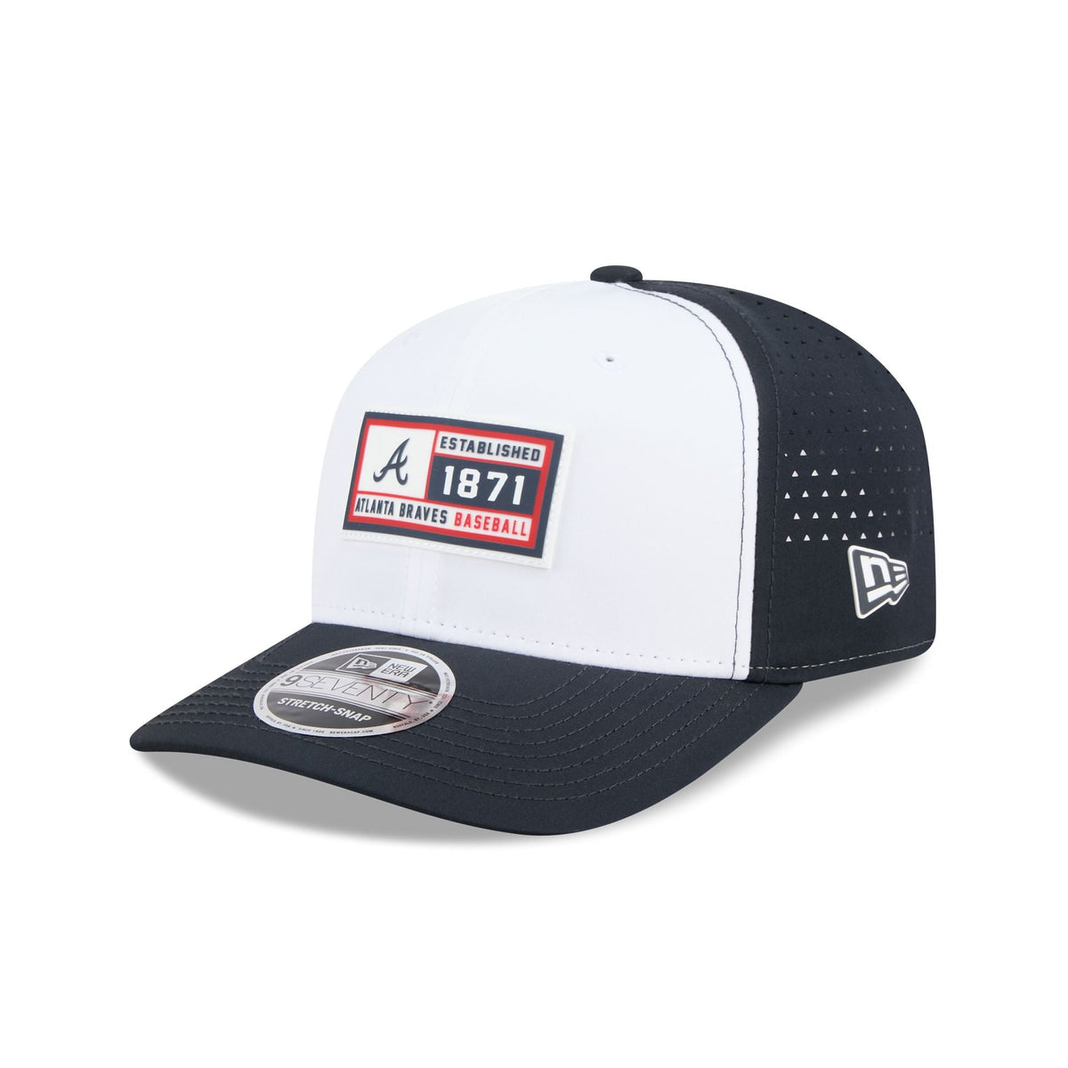 Atlanta Braves Est. Patch 9SEVENTY Stretch-Snap Hat