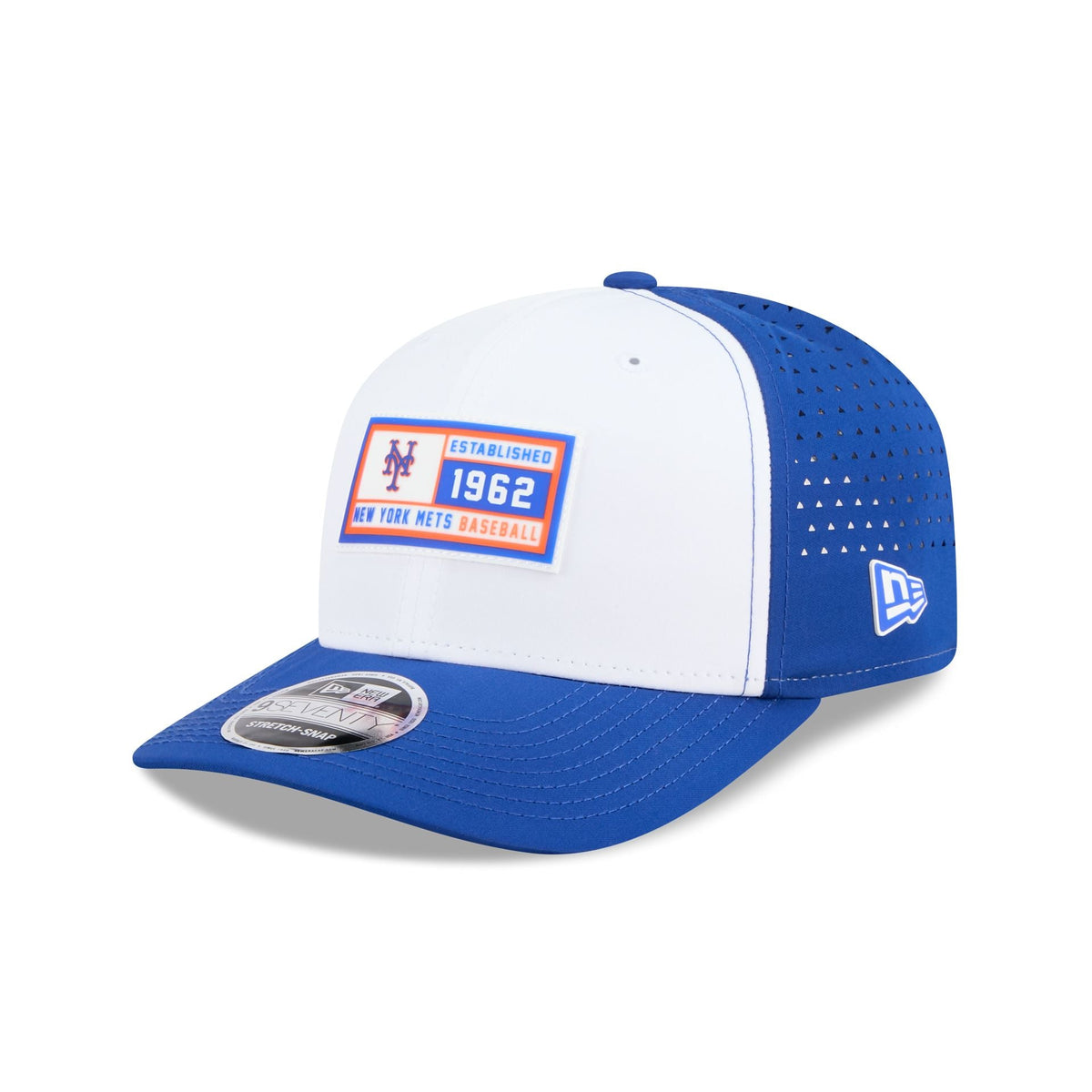 New York Mets Est. Patch 9SEVENTY Stretch-Snap Hat
