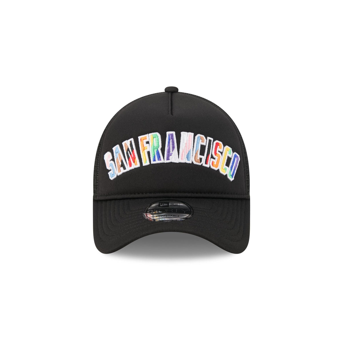 San Francisco Giants Rainbow Wordmark 9FORTY A-Frame Trucker Hat