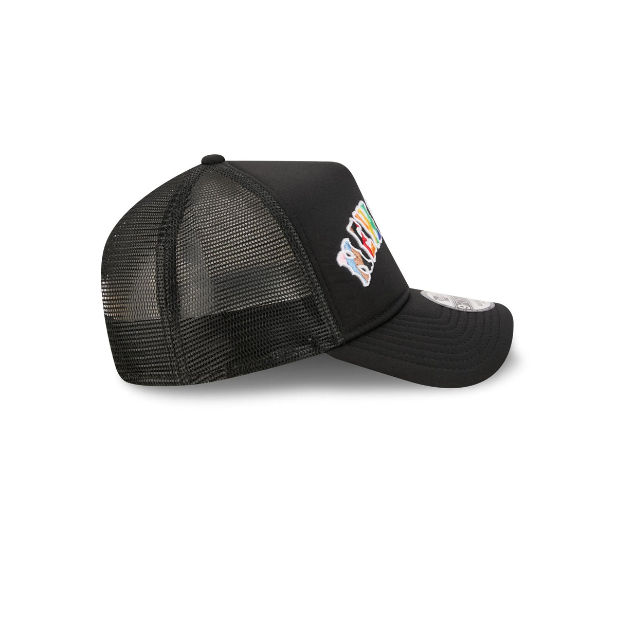 New York Mets Rainbow Wordmark 9FORTY A-Frame Trucker Hat