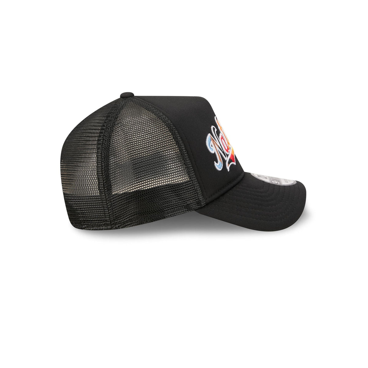Washington Nationals Rainbow Wordmark 9FORTY A-Frame Trucker Hat