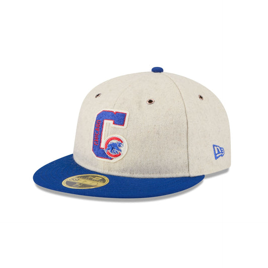 Chicago Cubs Wool Letterman Retro Crown 59FIFTY Fitted Hat