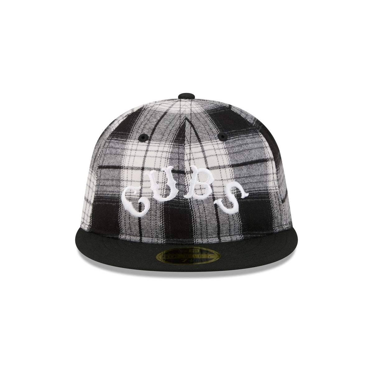 Chicago Cubs Grunge Plaid Retro Crown 59FIFTY Fitted Hat