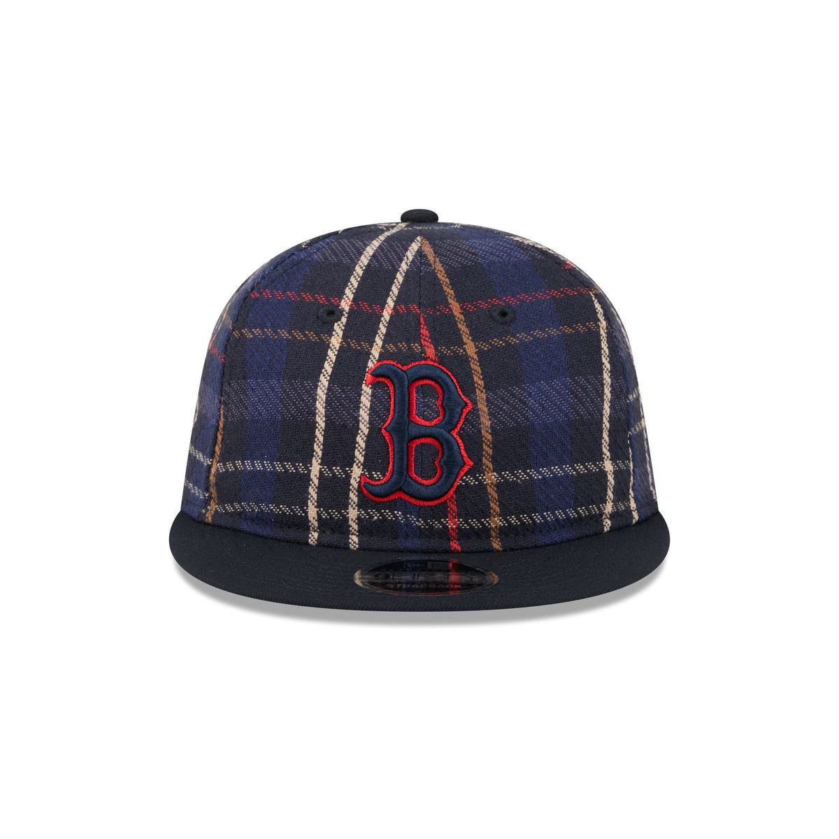 Boston Red Sox Grunge Plaid Retro Crown 9FIFTY Adjustable Hat