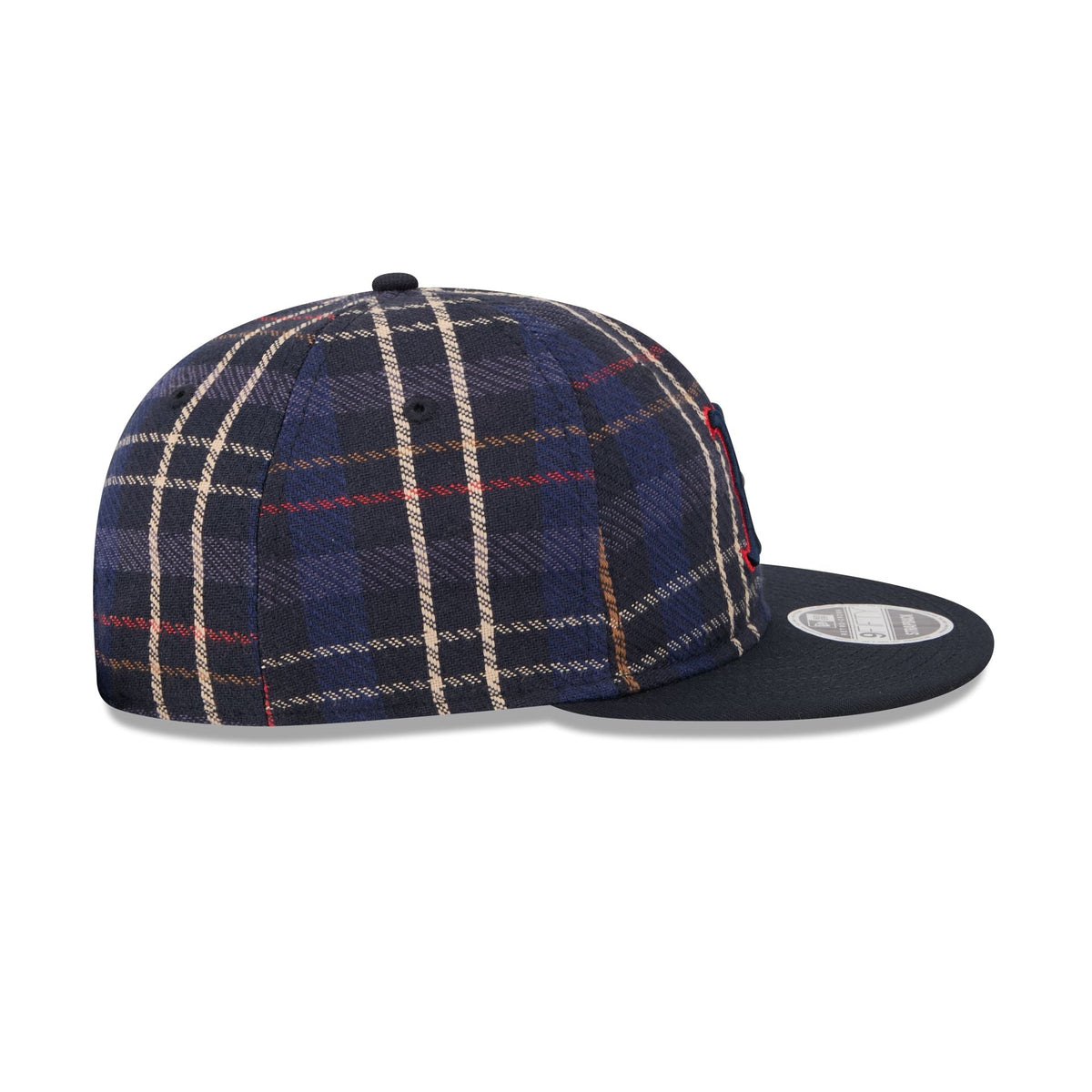Boston Red Sox Grunge Plaid Retro Crown 9FIFTY Adjustable Hat