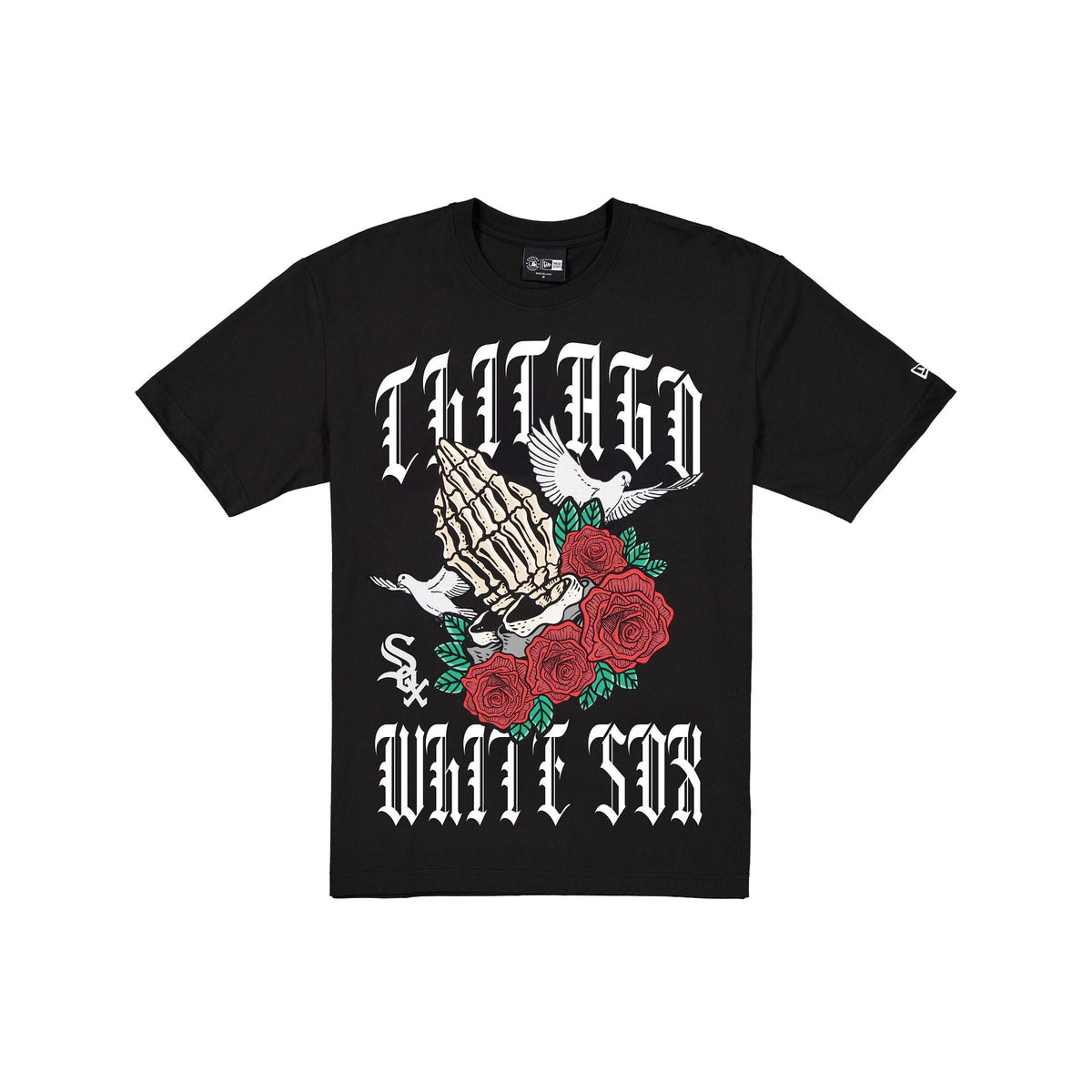 Chicago White Sox Gothic Bloom Black T-Shirt