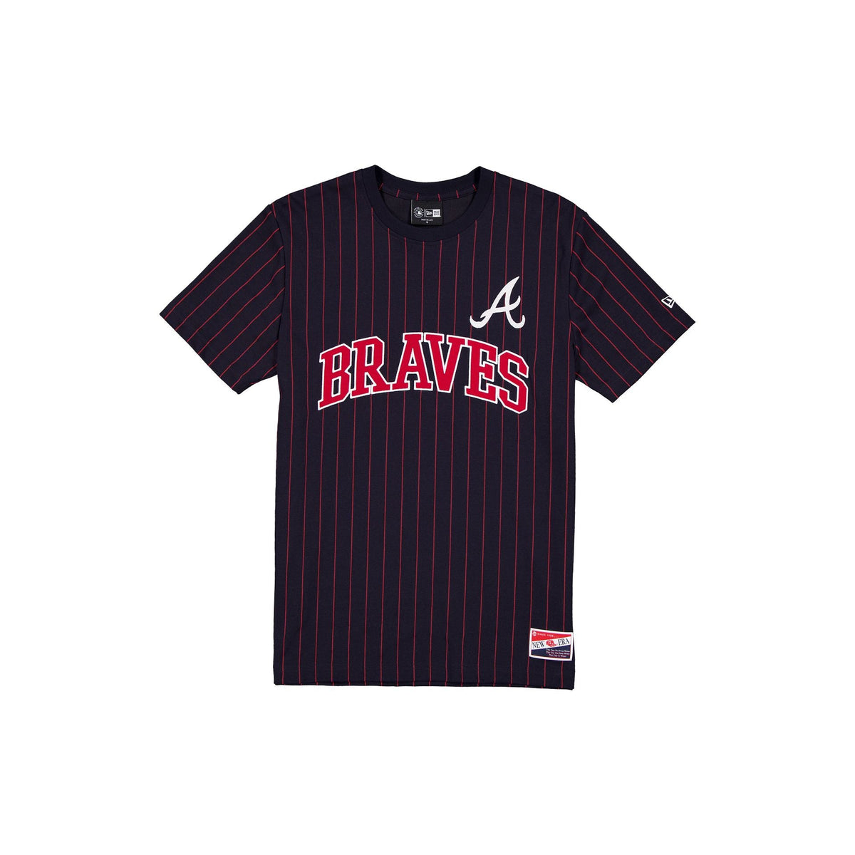 Atlanta Braves Throwback Applique Pinstripe T-Shirt