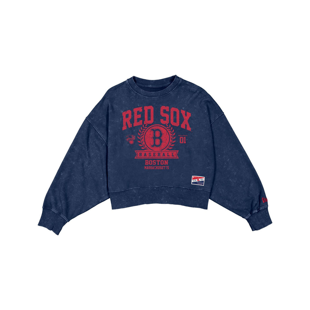 Boston Red Sox Throwback Women's Boxy Crewneck