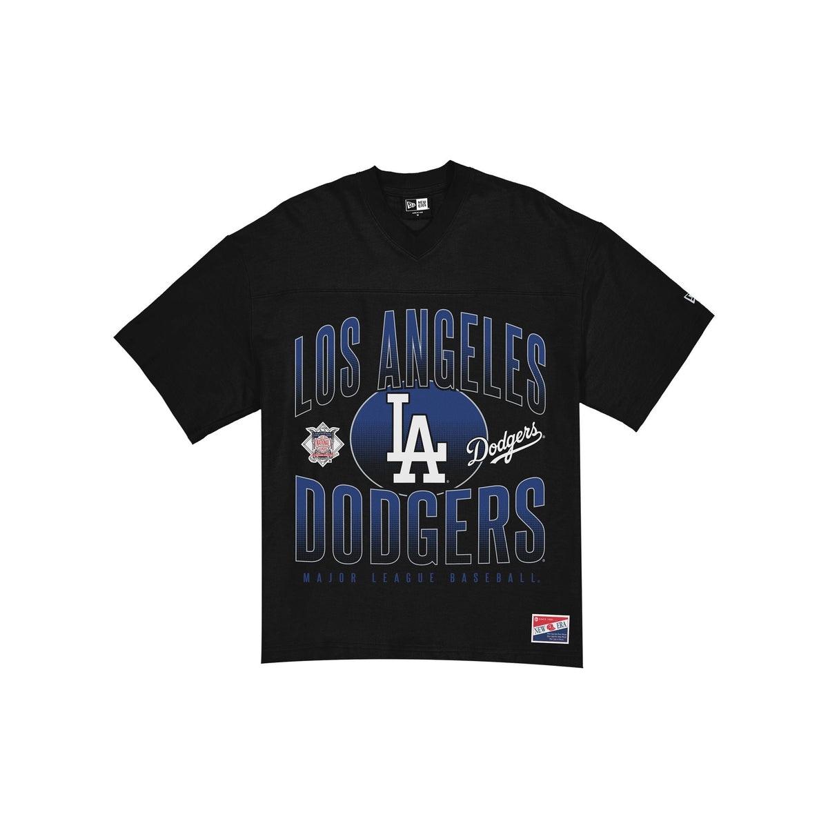 Los Angeles Dodgers Throwback Black Boxy T-Shirt