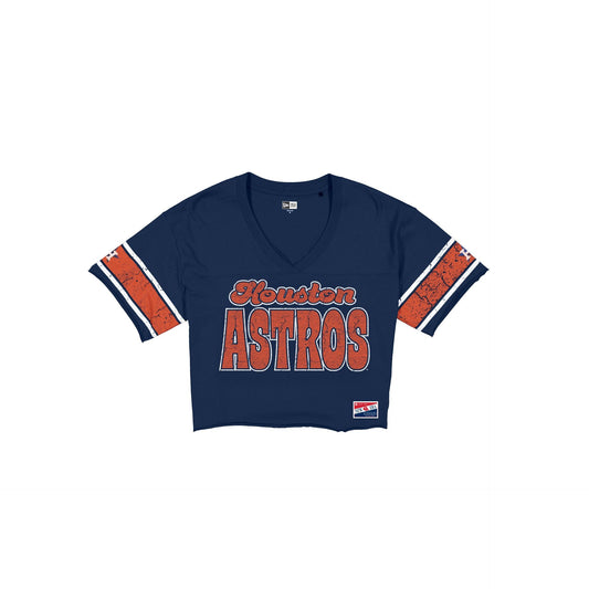 Houston Astros Throwback Women's Cropped T-Shirt