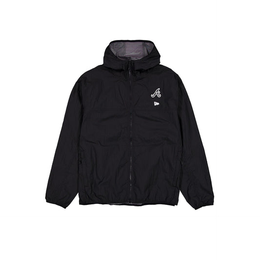 Atlanta Braves Logo Essentials Black Full-Zip Windbreaker