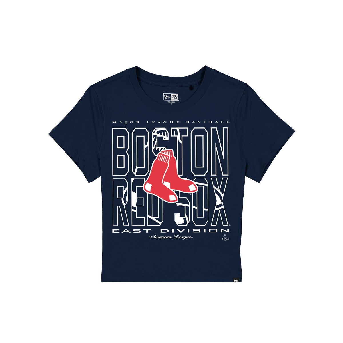 Boston Red Sox Leisure Women's Shrunken Cropped T-Shirt