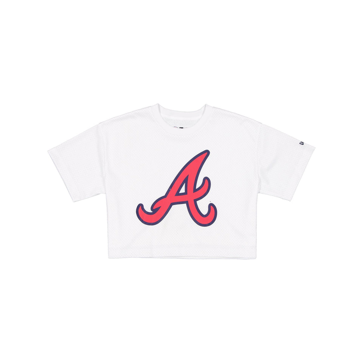 Atlanta Braves Summer Women's White Cropped Jersey T-Shirt