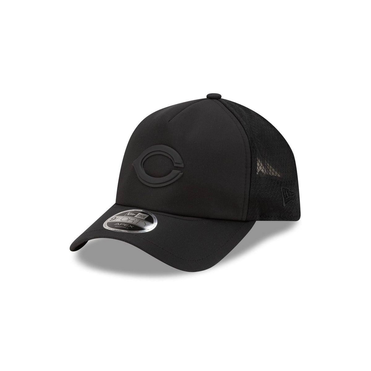 Cincinnati Reds 2026 Batting Practice Black 9FORTY APEX Trucker Hat