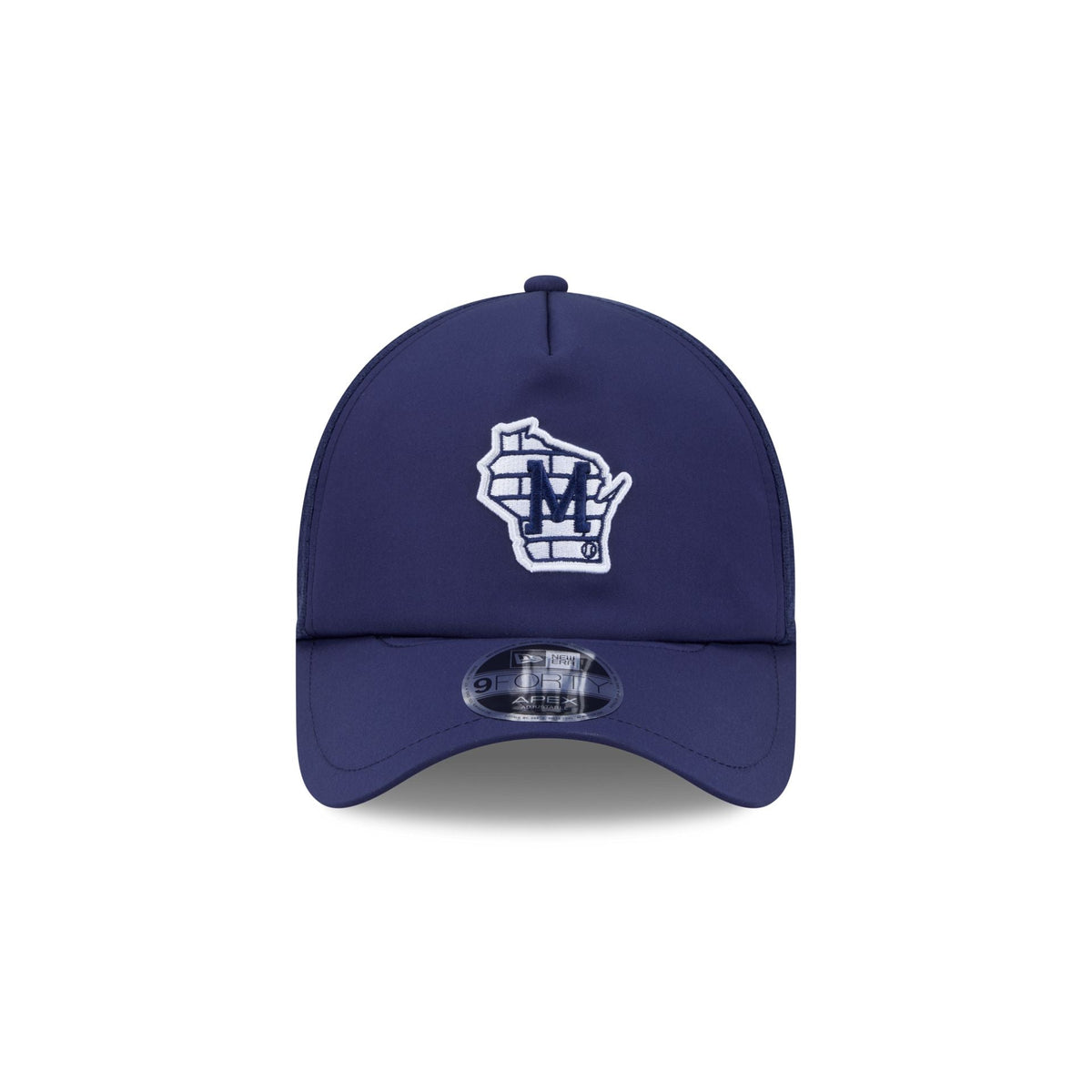 Milwaukee Brewers 2026 Batting Practice Alt M 9FORTY APEX Trucker Hat