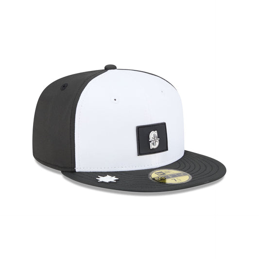 Seattle Mariners 2026 Clubhouse Black & White 59FIFTY Fitted Hat