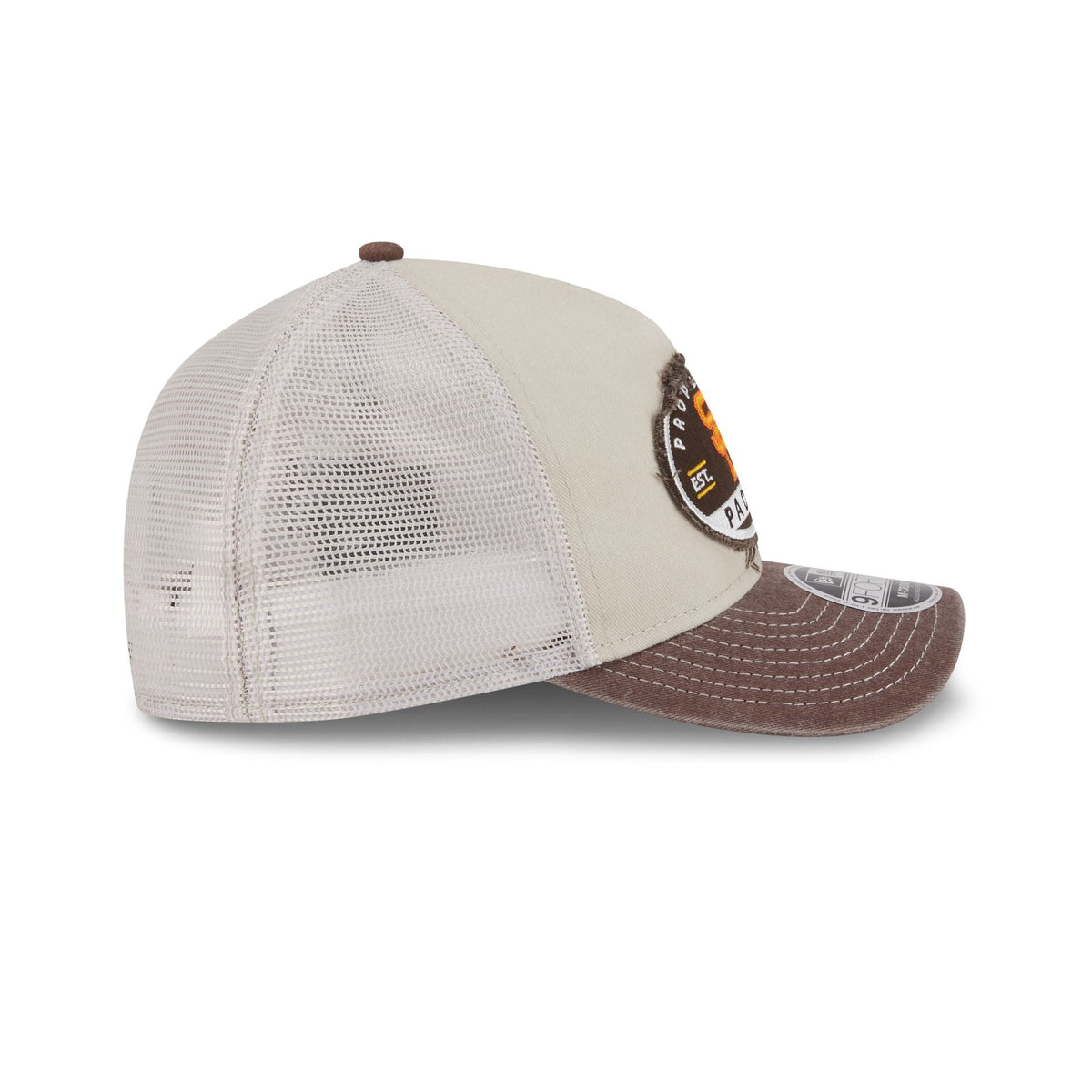 San Diego Padres Frayed 9FORTY M-Crown A-Frame Trucker Hat