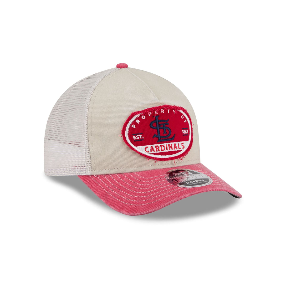 St. Louis Cardinals Frayed 9FORTY M-Crown A-Frame Trucker Hat