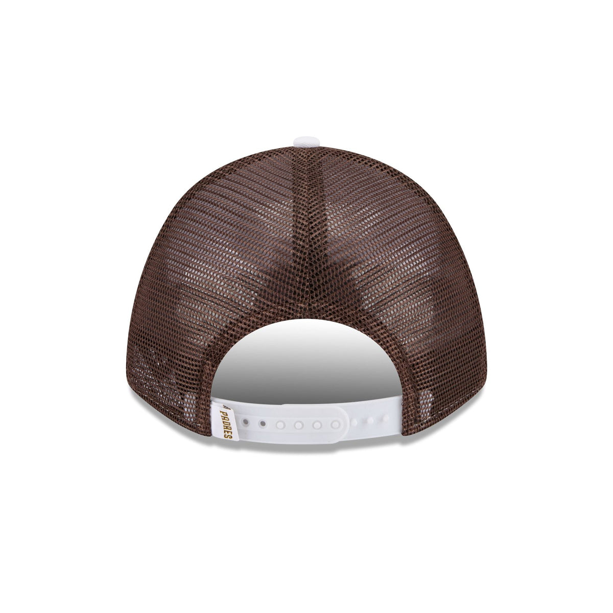 San Diego Padres Optic White Felt Logo Women's 9FORTY M-Crown A-Frame Trucker Hat