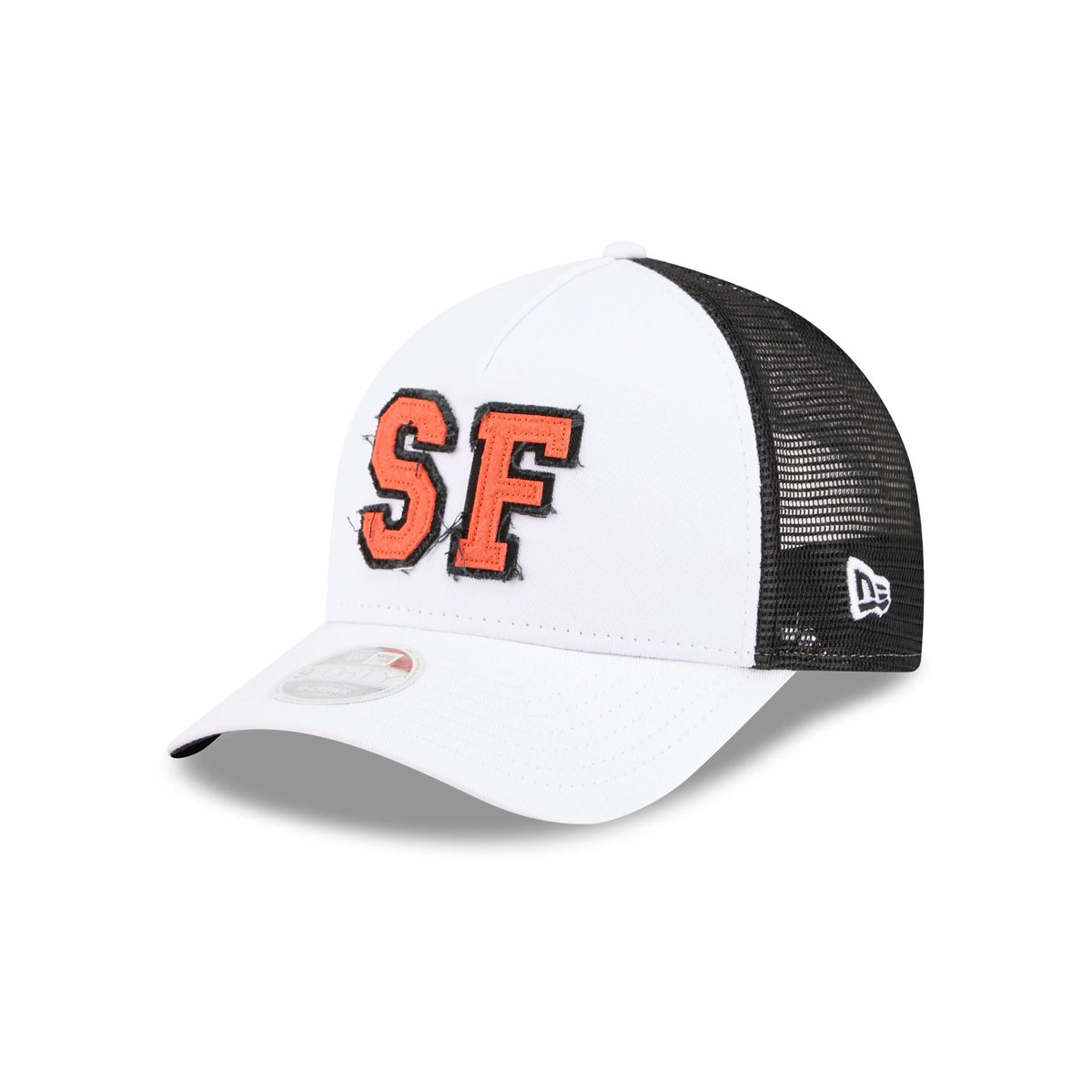 San Francisco Giants Optic White Felt Logo Women's 9FORTY M-Crown A-Frame Trucker Hat