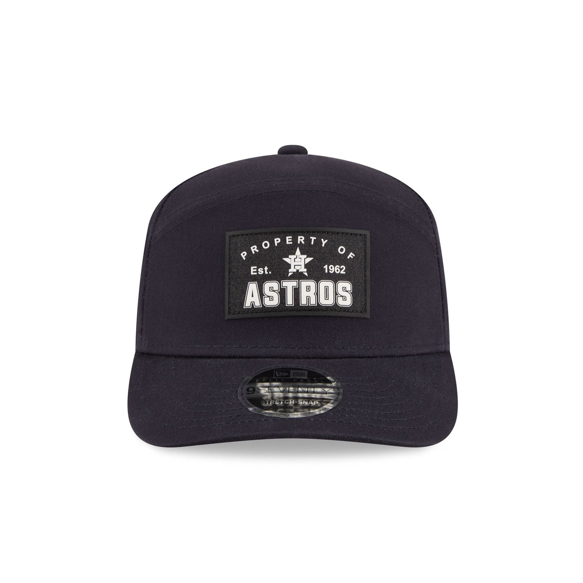 Houston Astros Property of Patch Split Panel 9SEVENTY Stretch-Snap Hat