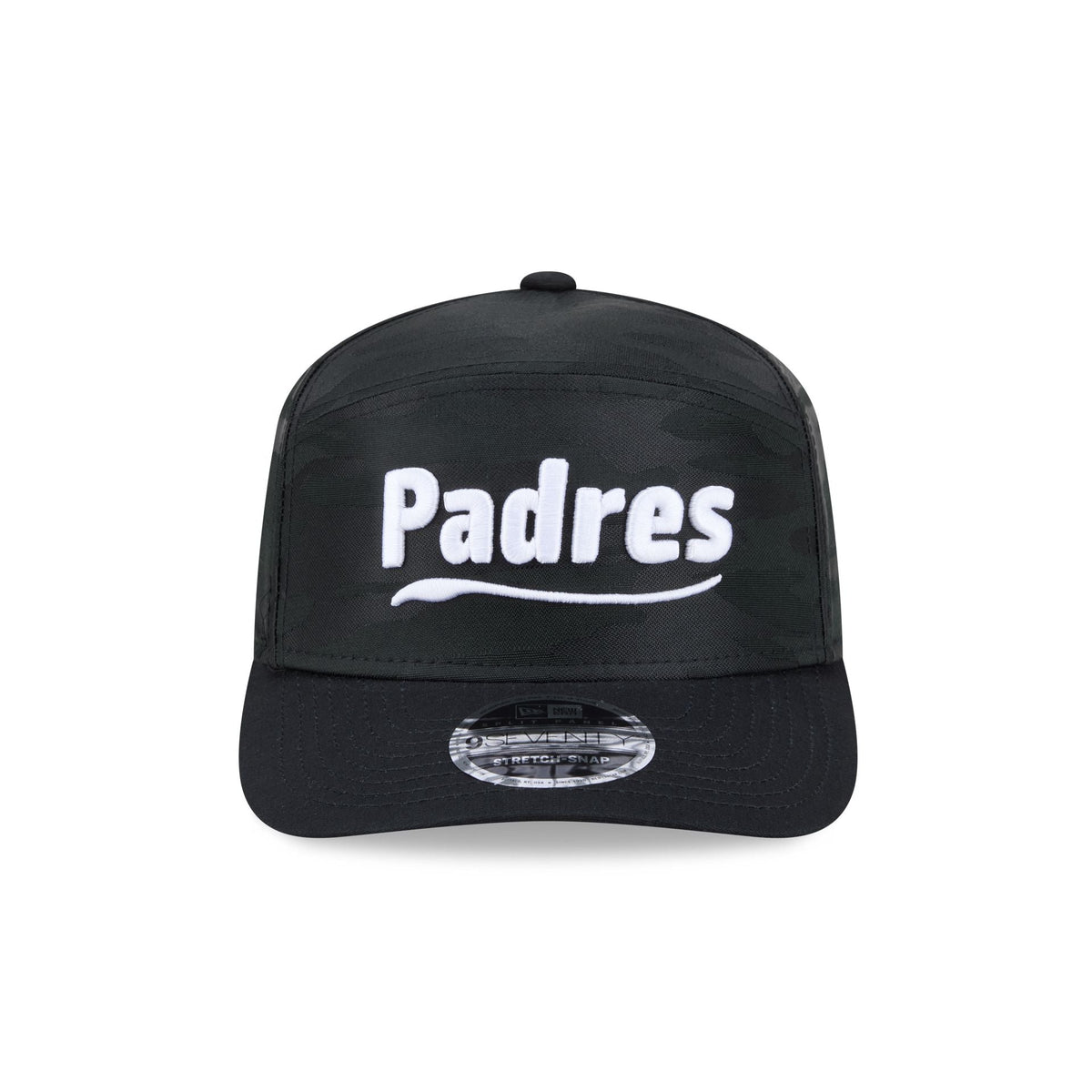 San Diego Padres Black Camo Split Panel 9SEVENTY Stretch-Snap Hat