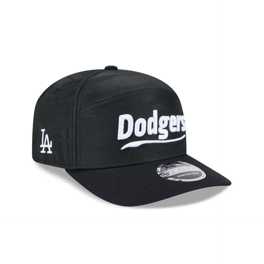 Los Angeles Dodgers Black Camo Split Panel 9SEVENTY Stretch-Snap Hat