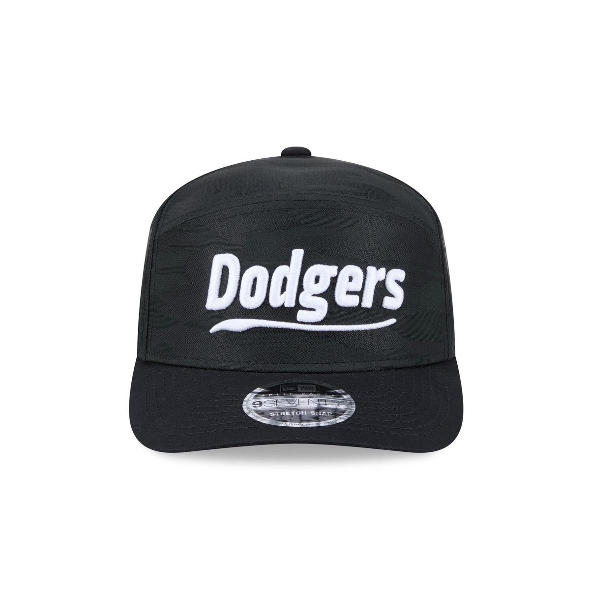 Los Angeles Dodgers Black Camo Split Panel 9SEVENTY Stretch-Snap Hat