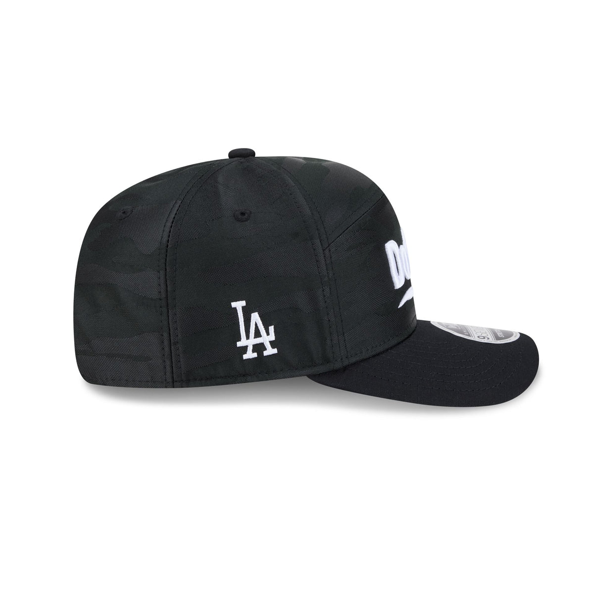 Los Angeles Dodgers Black Camo Split Panel 9SEVENTY Stretch-Snap Hat