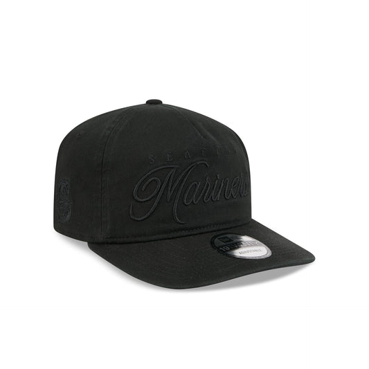 Seattle Mariners All Black Scripted 19TWENTY Adjustable Hat